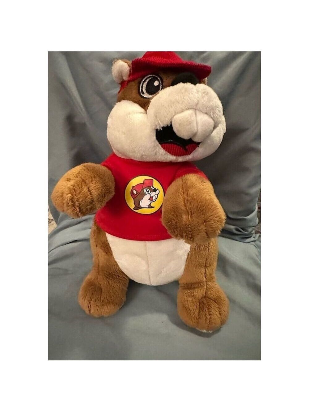 Buc-ee's Beaver Plush Toy with Red T-Shirt and Cap Small 6-14 in
